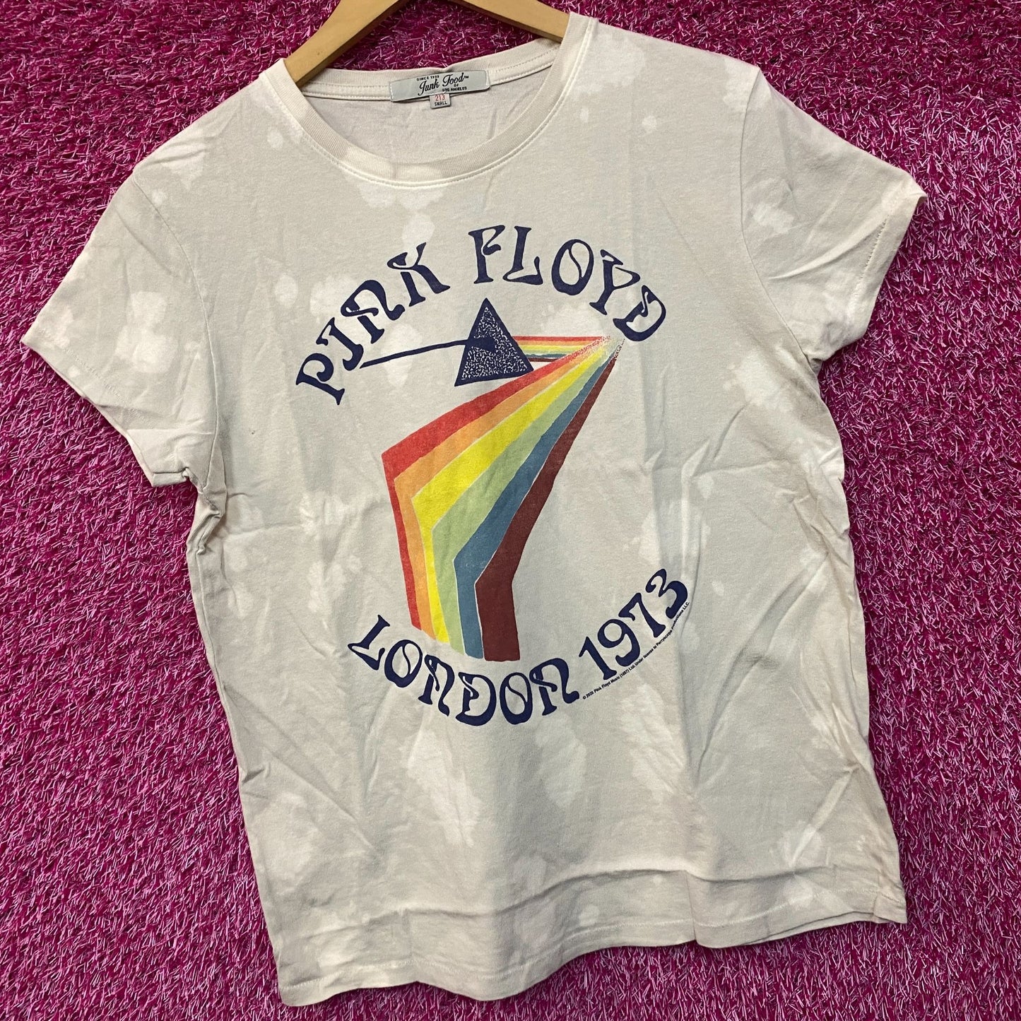 Pink Floyd London 1973 Tie Dye Womens Rock Tshirt size Small