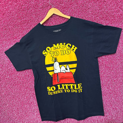 Charles Schulz Peanuts Snoopy & Woodstock Lazy Sunday Tee L