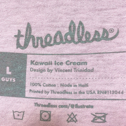 Kawaii Double Scoop Ice Cream Threadless Promo Pop Art Tee L