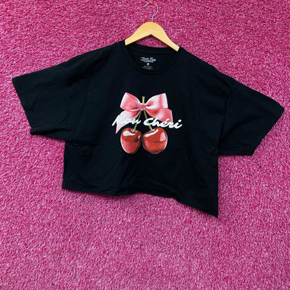 Junk Food Clothing Mon Cheri Vintage Style Graphic Crop Tee XL