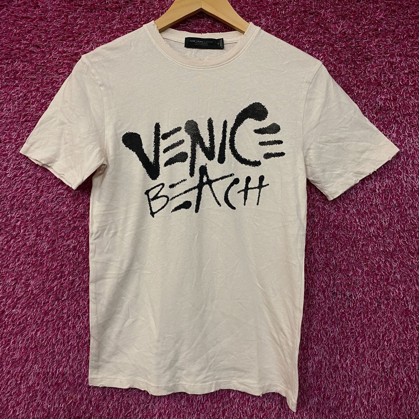 Junk Food Clothing "Venice Beach" Vintage Style Women's Graphic Tee XS