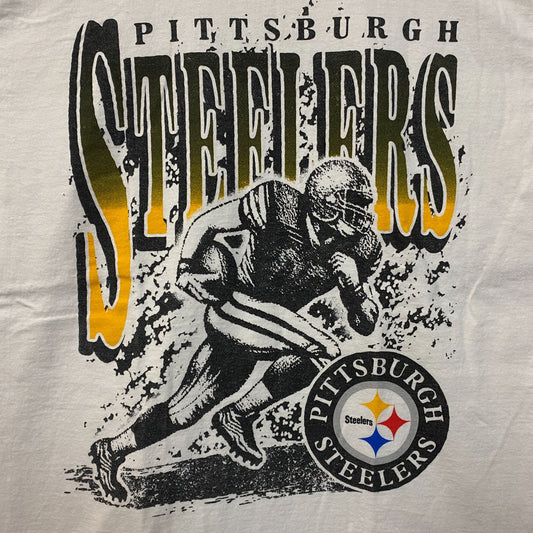 Junk Food Clothing NFL Pittsburgh Steelers Rushing Flea Market T-Shirt Small