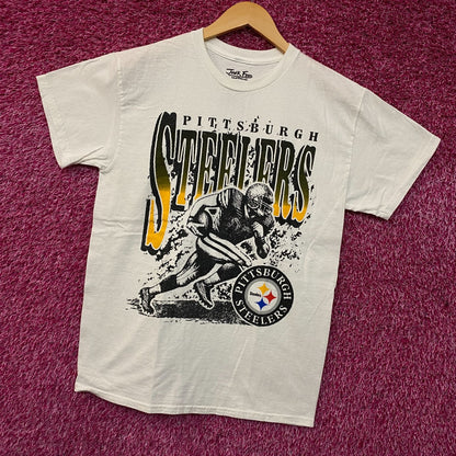 Junk Food Clothing NFL Pittsburgh Steelers Rushing Flea Market T-Shirt Small