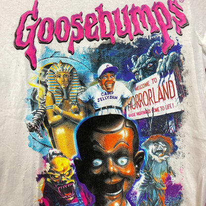 Goosebumps RL Stine Horror Series Cover Art Collage Tee Small