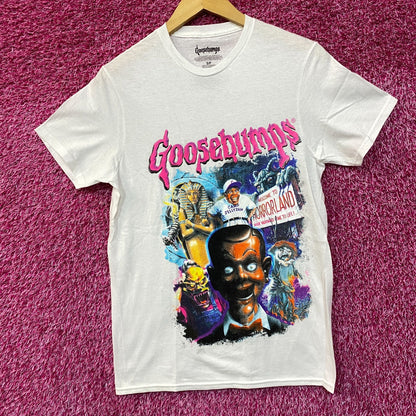 Goosebumps RL Stine Horror Series Cover Art Collage Tee Small