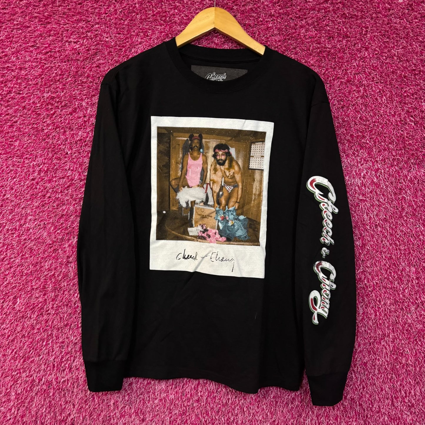 Cheech & Chong 90's Era Photo Print Long Sleeve T-Shirt Small