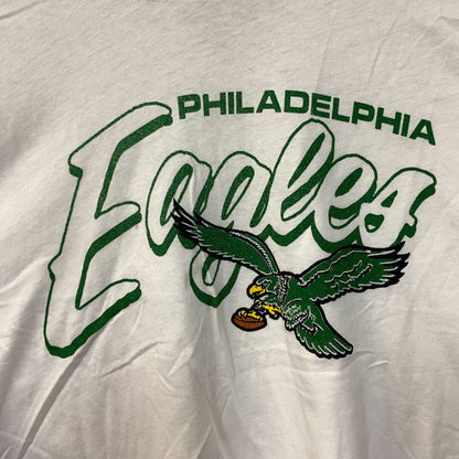 Junk Food Clothing NFL Philadelphia Eagles Touchdown Long Sleeve Cropped T-Shirt Small