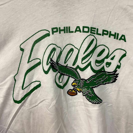 Junk Food Clothing NFL Philadelphia Eagles Touchdown Long Sleeve Cropped T-Shirt Small