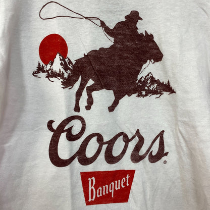 Junk Food Clothing Coors Banquet Cowboy Vintage Style Graphic Women's Tee XS