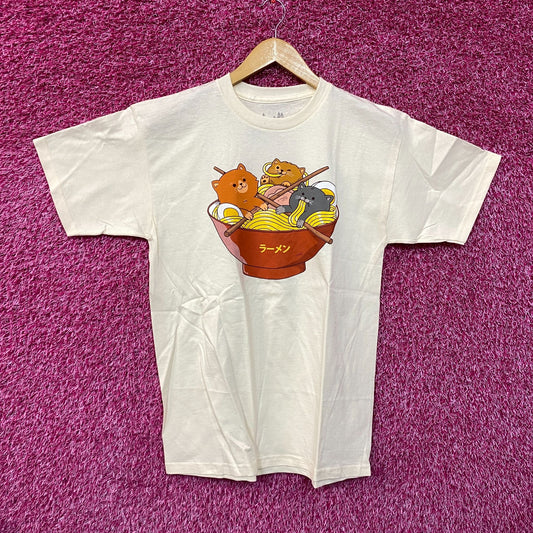 Ramen cat beige Tshirt size medium