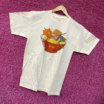 Ramen cat beige Tshirt size medium