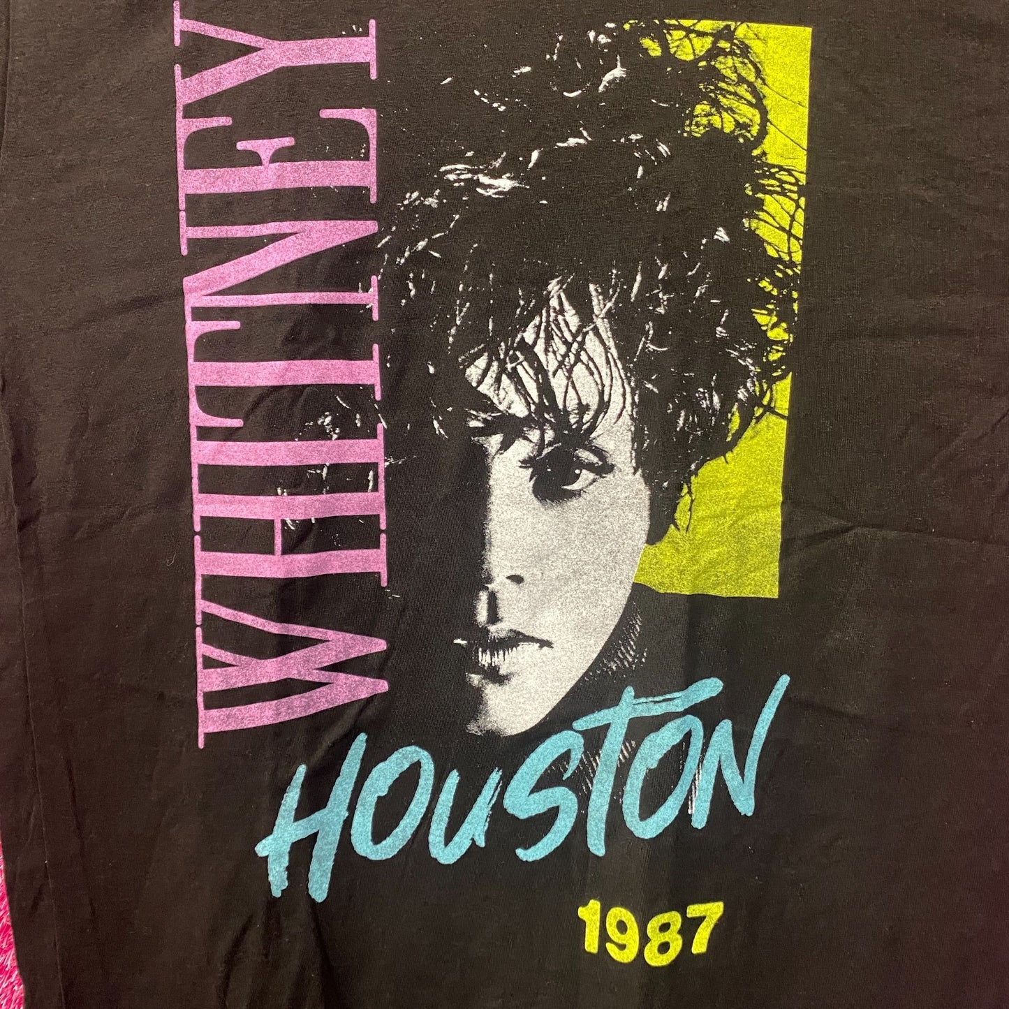 Whitney Houston 1987 Alternate Album Art Dance Pop Tee Large
