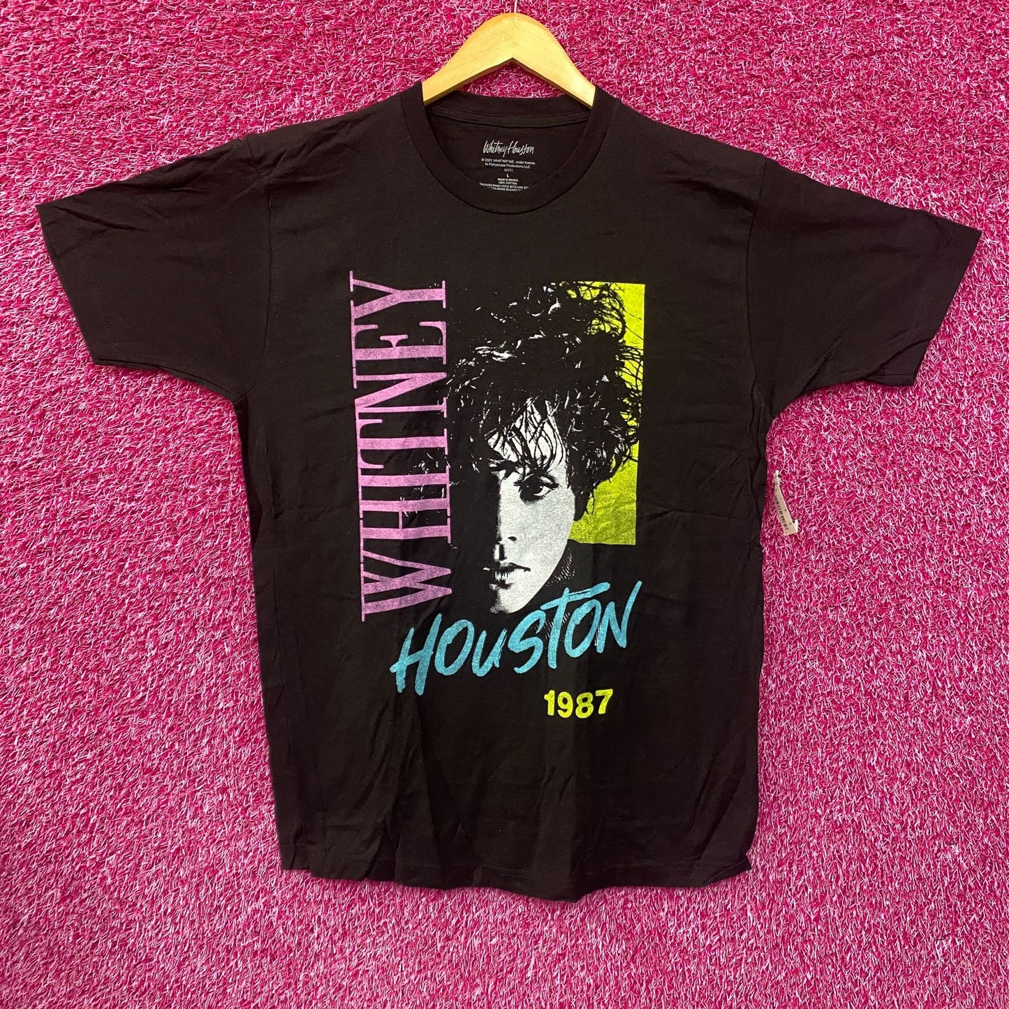 Whitney Houston 1987 Alternate Album Art Dance Pop Tee Large