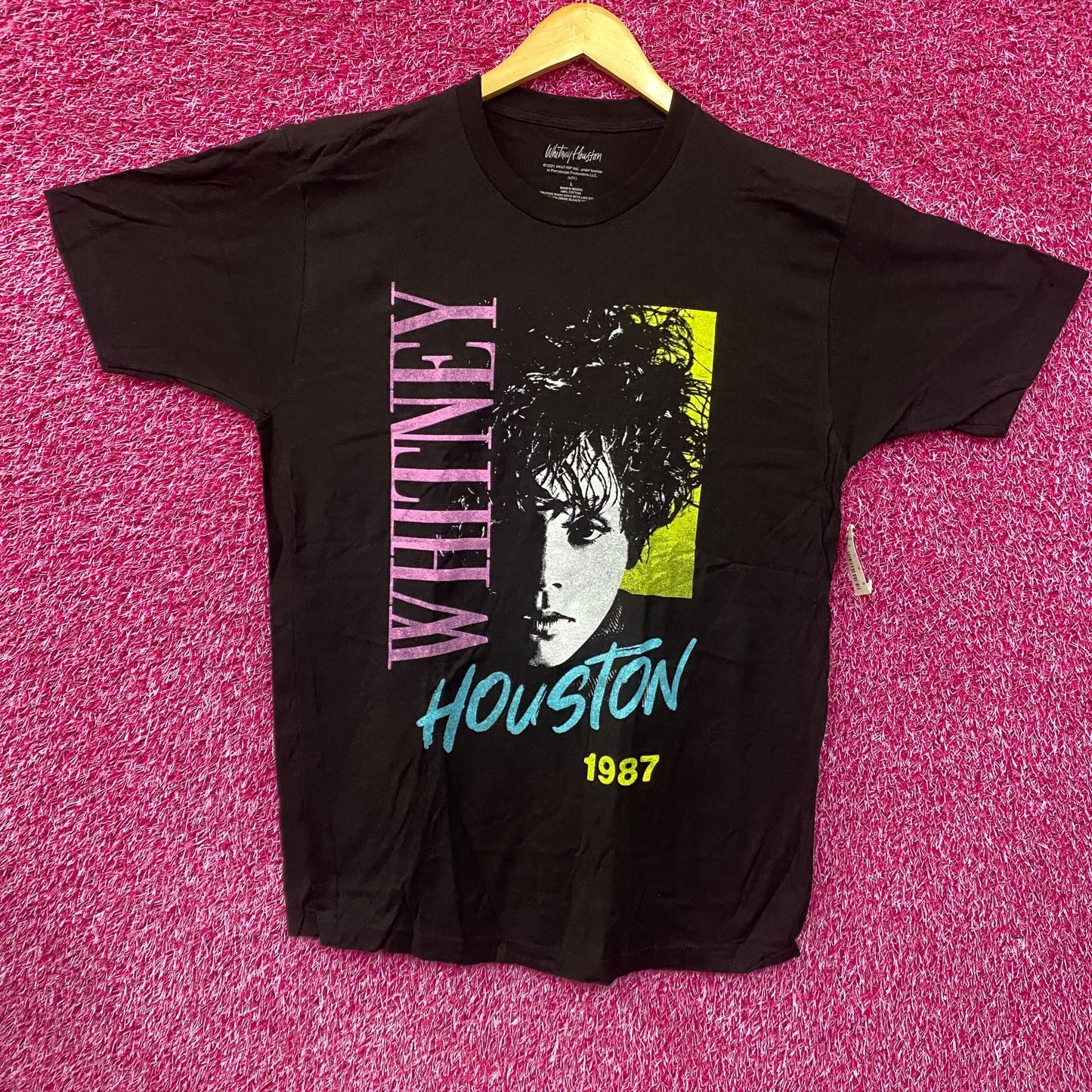 Whitney Houston 1987 Alternate Album Art Dance Pop Tee Large