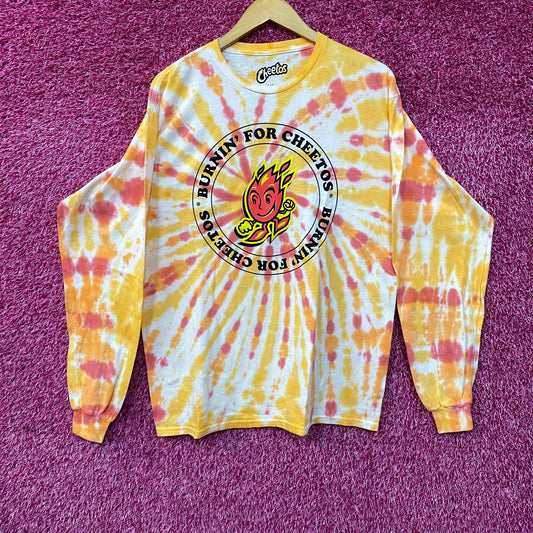 Cheetos Flamin' Hot Promo Tie Dye Long Sleeve T-Shirt Large