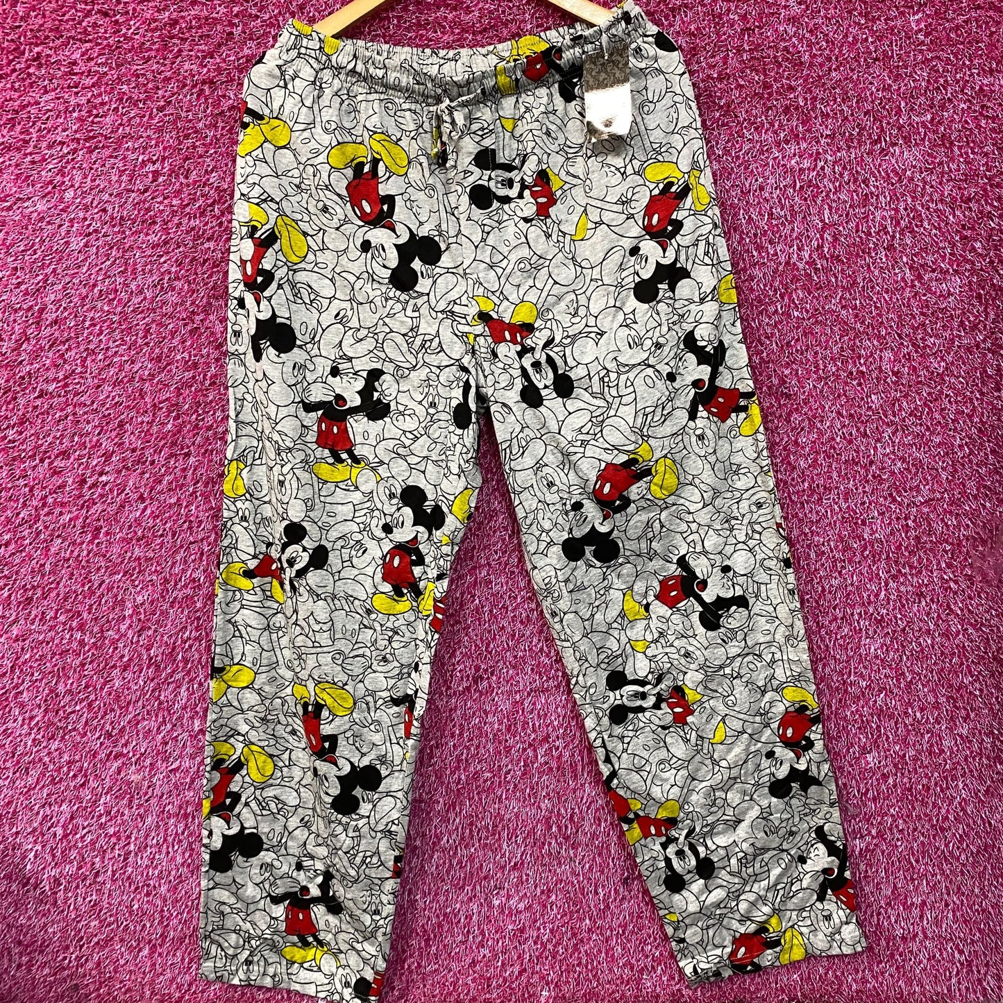 Disney Mickey Mouse Fun Print Pajamas Lounge Pants Medium