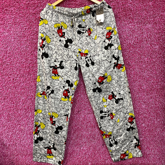 Disney Mickey Mouse Fun Print Pajamas Lounge Pants Medium