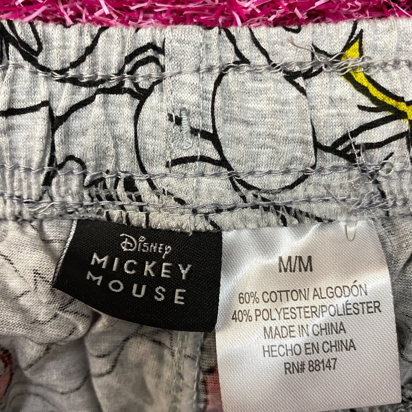 Disney Mickey Mouse Fun Print Pajamas Lounge Pants Medium