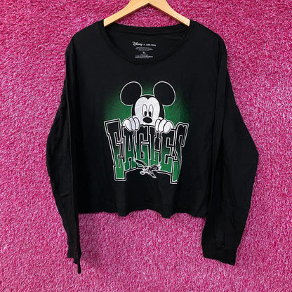 Junk Food Clothing "Philadelphia Eagles Mickey Hang On" Women's Crop Top XL
