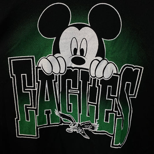 Junk Food Clothing "Philadelphia Eagles Mickey Hang On" Women's Crop Top XL