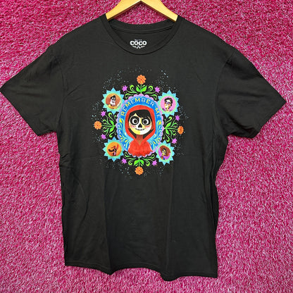 Coco Remember Me Marigolds Disney Pixar Animated Movie Tee L