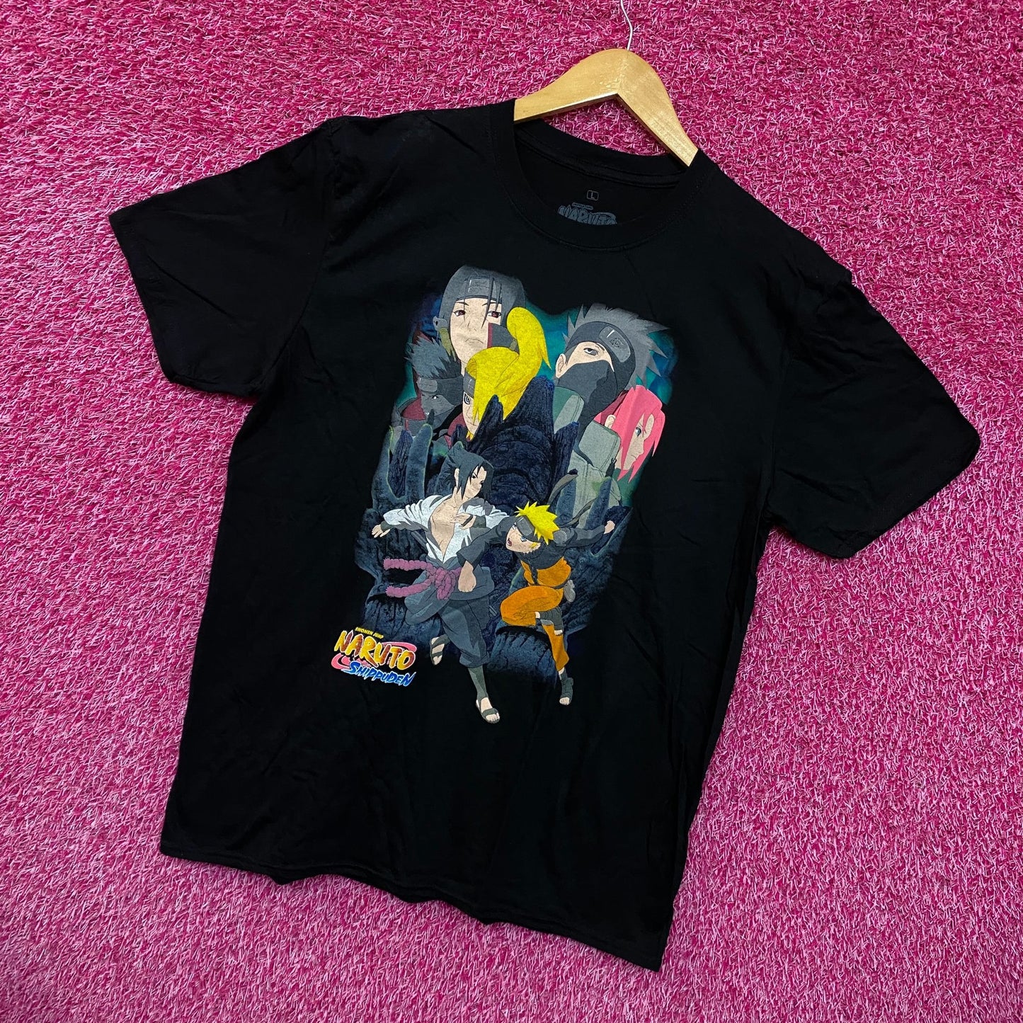 Naruto Shippuden Naruto n Team7 vs Sasuke n Akatsuki Tee L