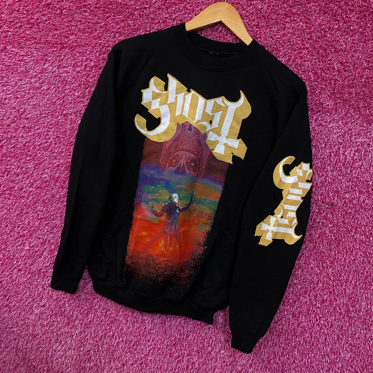 Ghost Cardinal Copia Death Metal Band Crewneck Sweater Small