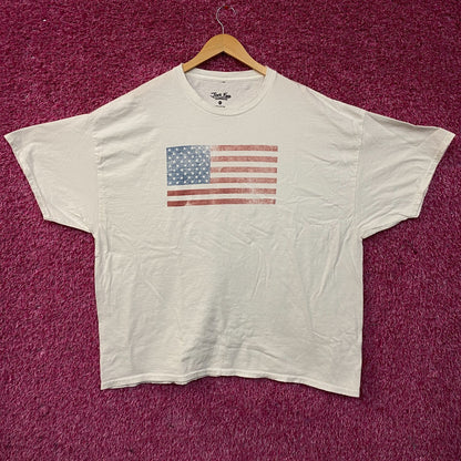 Junk Food Brand Distressed American Flag Graphic T-Shirt 2XL