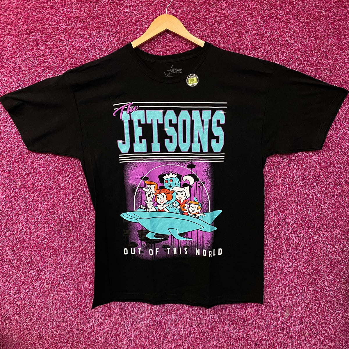 The Jetsons "Out Of This World" Glow In The Dark Graphic T-Shirt XL