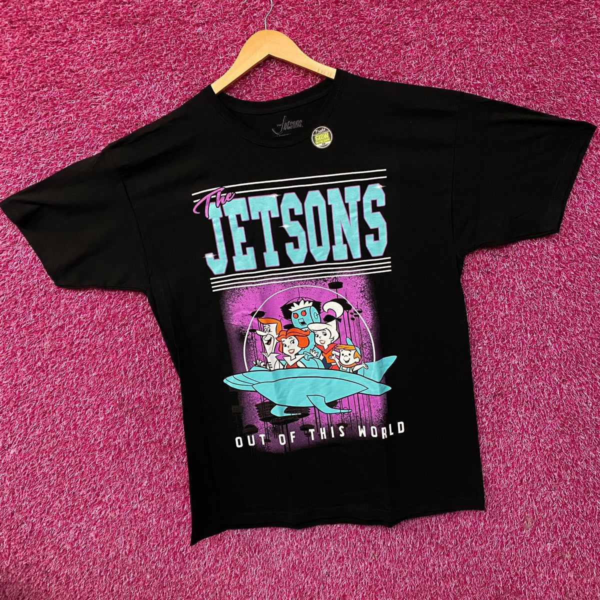 The Jetsons "Out Of This World" Glow In The Dark Graphic T-Shirt XL