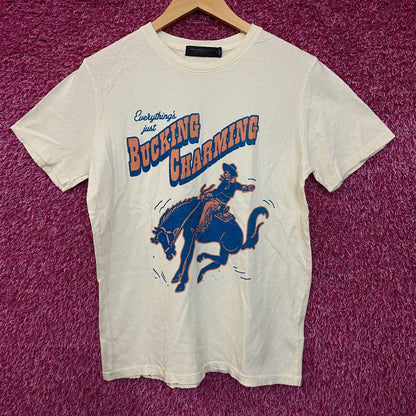 Junk Food Clothing Bucking Charming Vintage Style T-Shirt Small