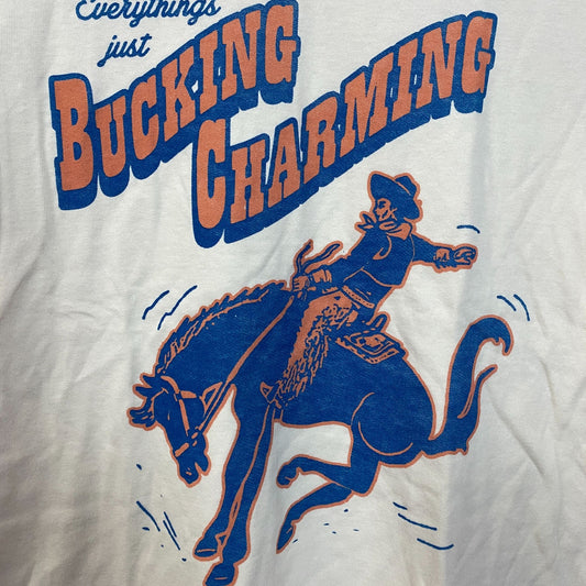 Junk Food Clothing Bucking Charming Vintage Style T-Shirt Small