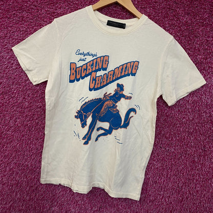 Junk Food Clothing Bucking Charming Vintage Style T-Shirt Small