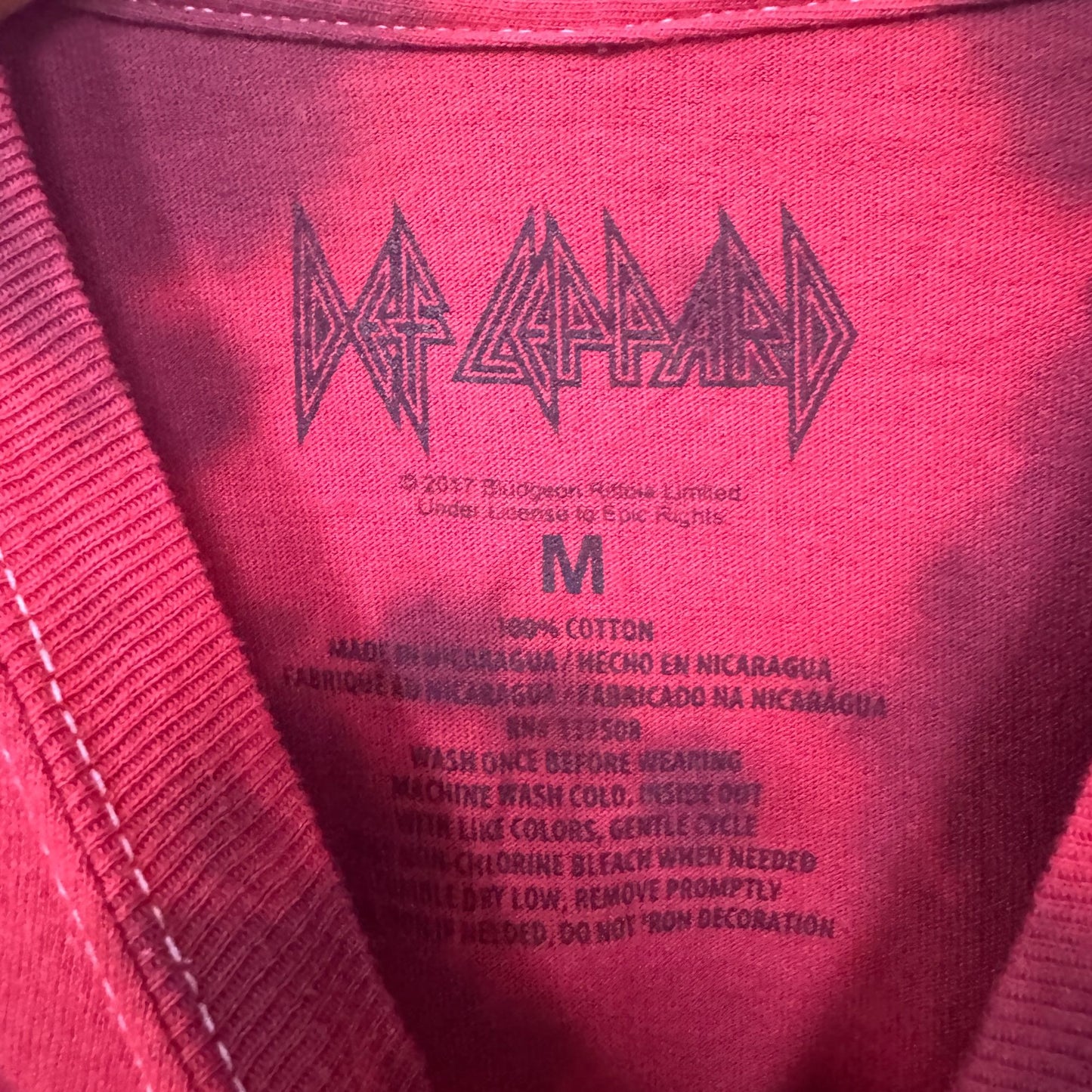 Def Leppard Pyromania 83 US Tour Band Long Sleeve Tie Dye M