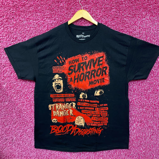 How To Survive A Horror Movie Bloody Disgusting T-Shirt XL