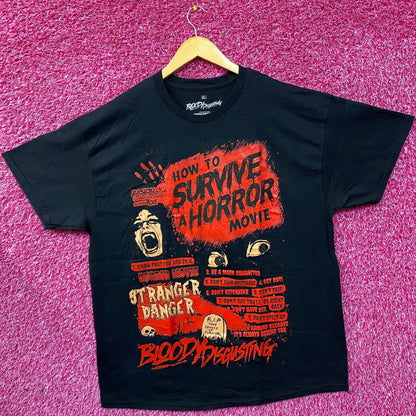 How To Survive A Horror Movie Bloody Disgusting T-Shirt XL