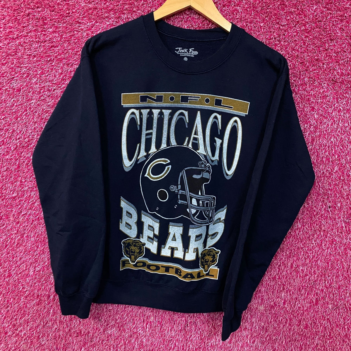 Junk Food Chicago Bears Logo Helmet Flea Market Crew sweatshirt XS