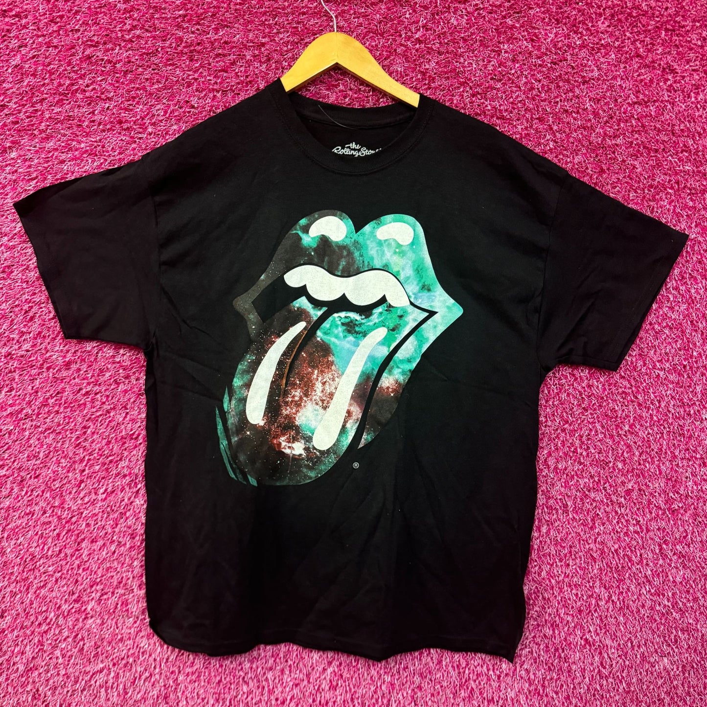 The Rolling Stones Galaxy Burst Hot Lips Rock Band Tee XL
