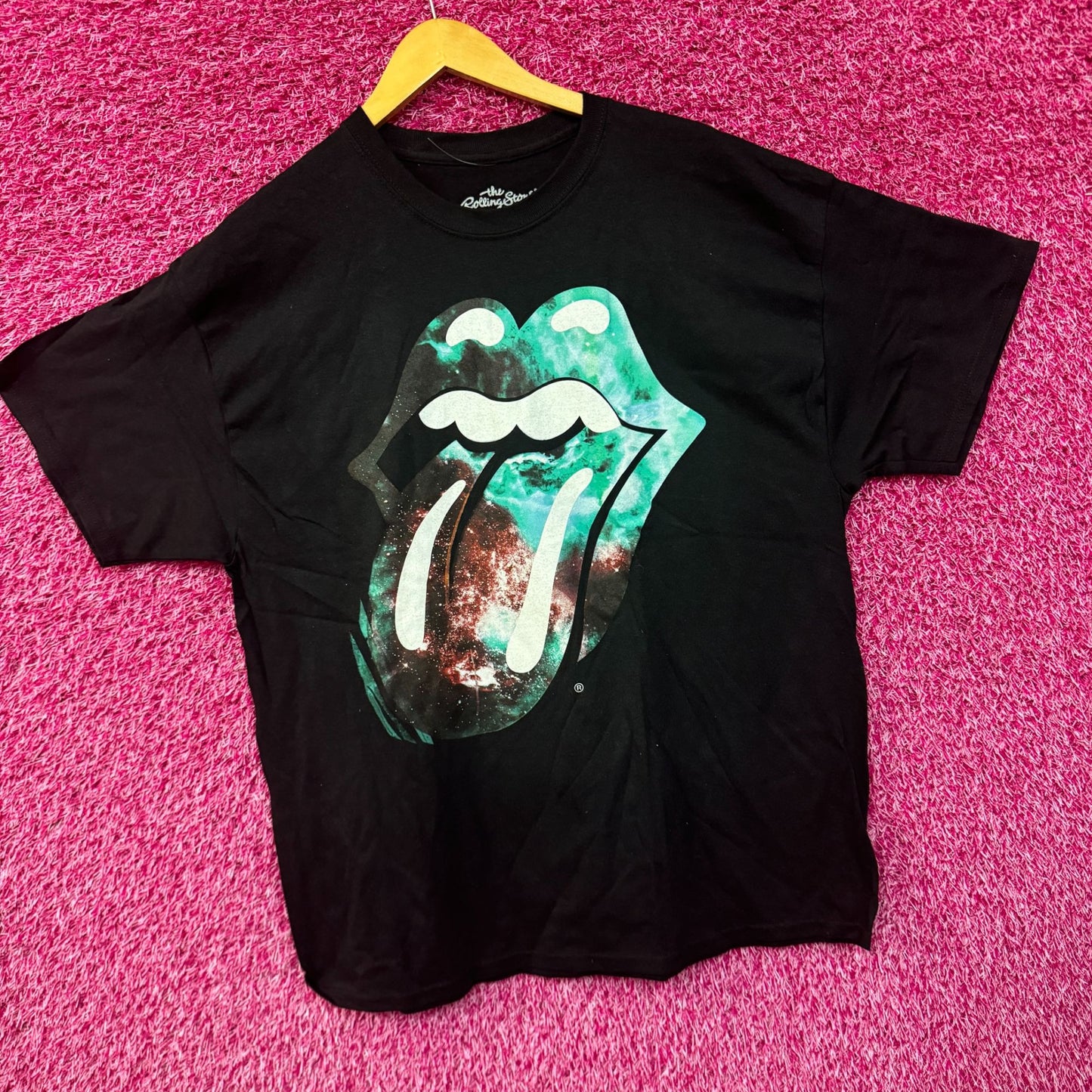 The Rolling Stones Galaxy Burst Hot Lips Rock Band Tee XL