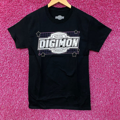Digimon Digital Monsters Line Grid Logo T-Shirt Small