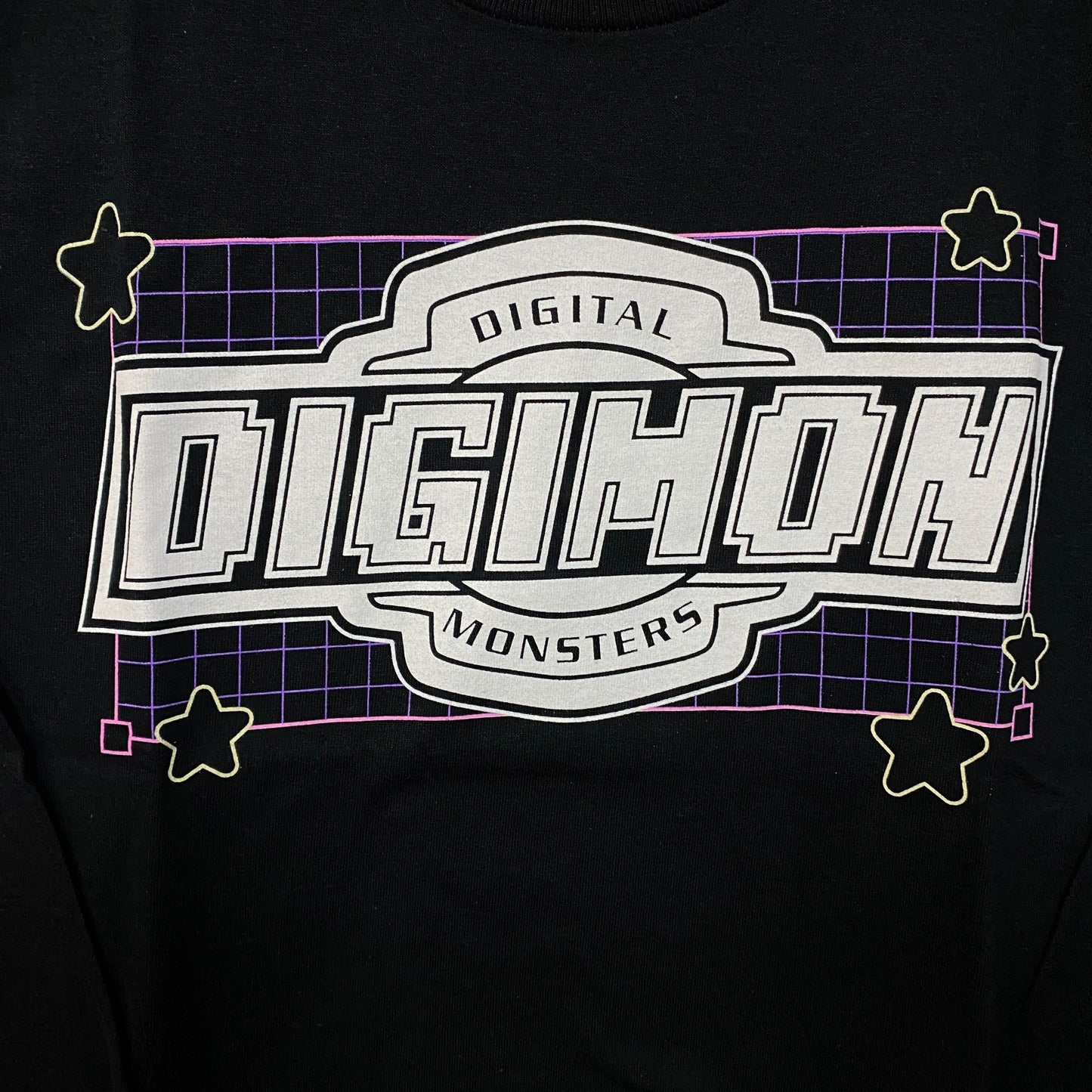 Digimon Digital Monsters Line Grid Logo T-Shirt Small