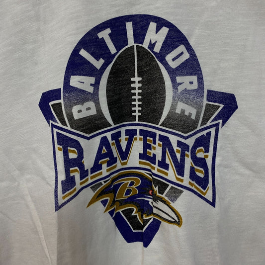 Junk Food Clothing Baltimore Ravens Women's Mock Neck Crop T-Shirt Small