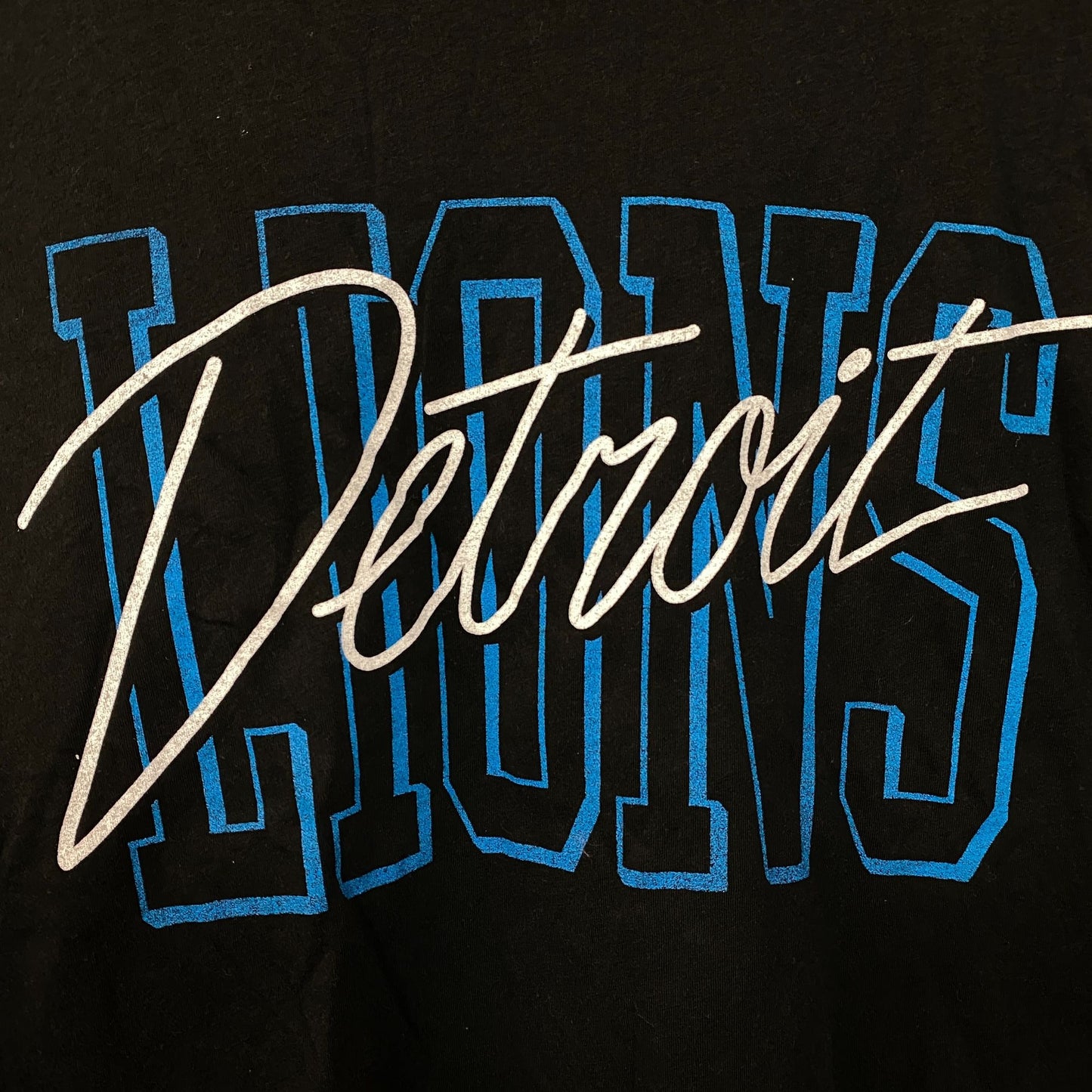 Junk Food Clothing Detroit Lions Women's Long Sleeve Crop Top Small