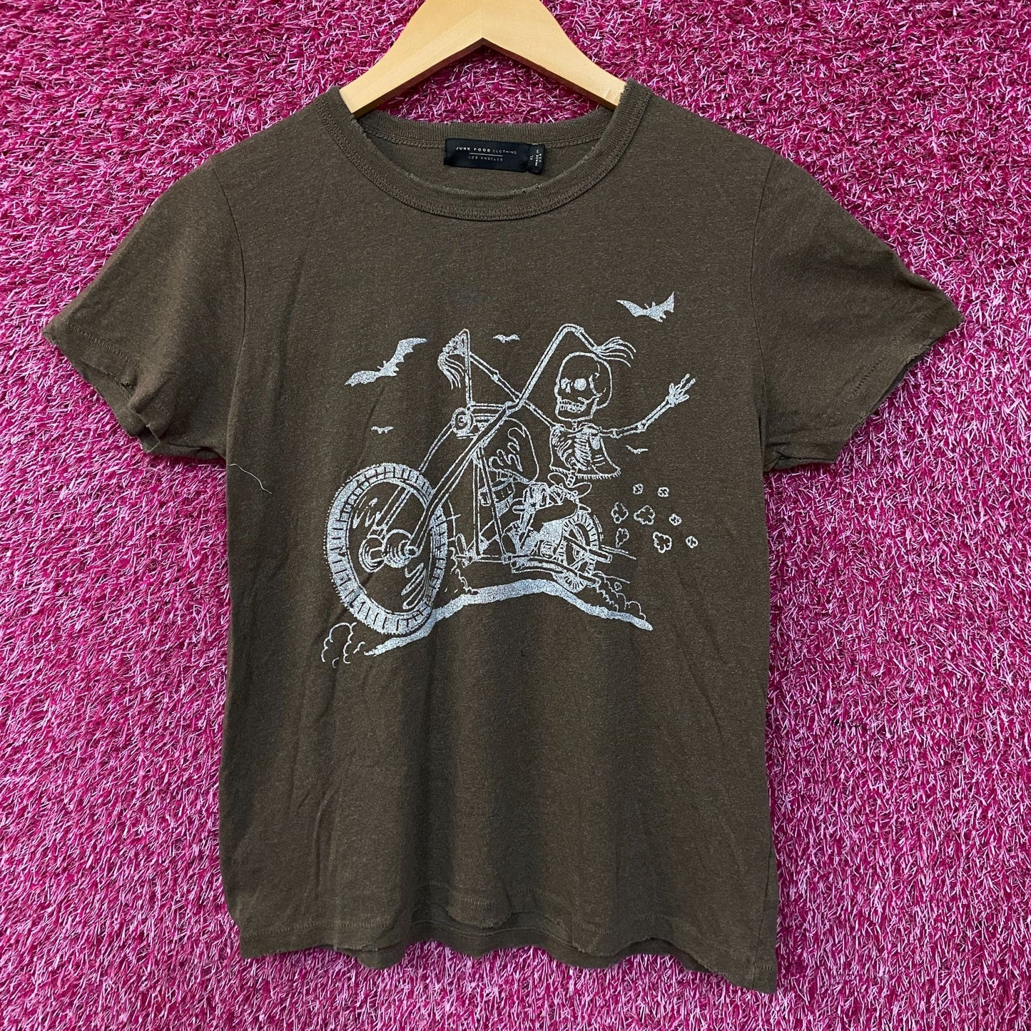 Junk Food Clothing Women's Skeleton Chopper Original Tee XL
