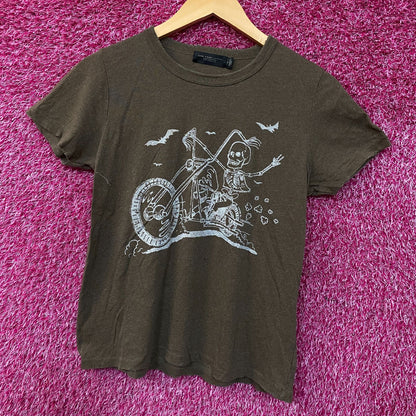 Junk Food Clothing Women's Skeleton Chopper Original Tee XL