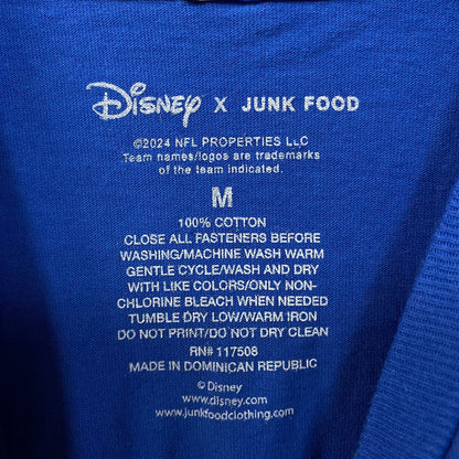 NFL X Junk Food Clothing Mickey Mouse Seattle Seahawks Blue Shirt Medium