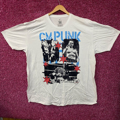 WWE CM Punk Ripple Junction Grunge Graphic T-Shirt 3XL