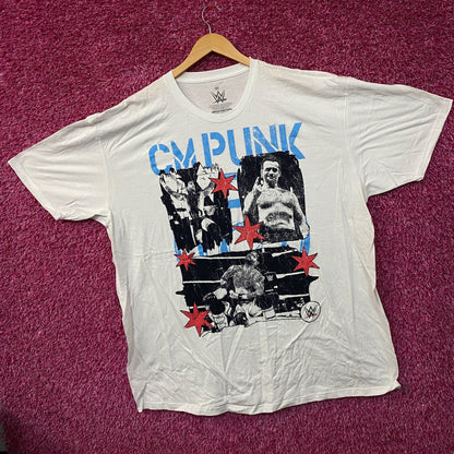 WWE CM Punk Ripple Junction Grunge Graphic T-Shirt 3XL