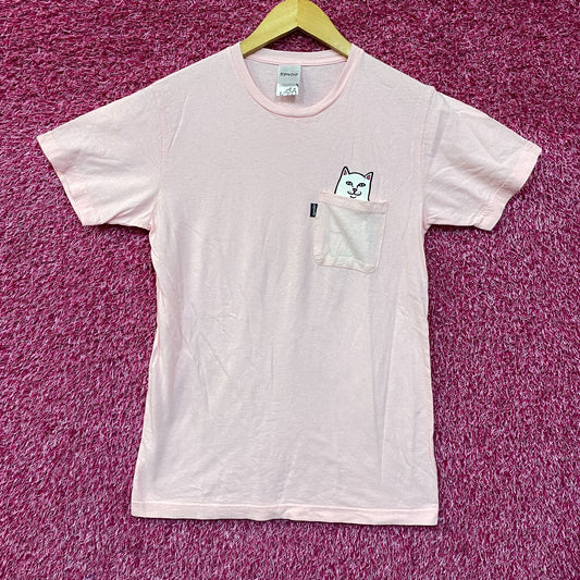 RIPNDIP Lord Nermal Pocket Pink T-Shirt Small