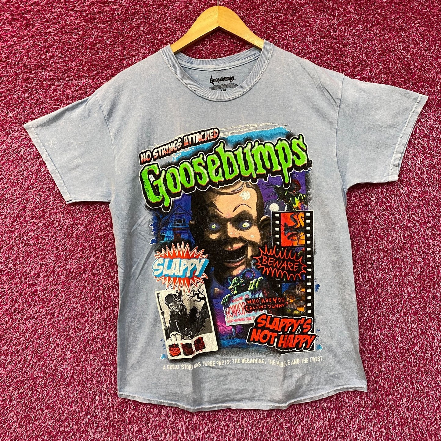 Goosebumps No Strings Attached RL Stines Horror T-Shirt L